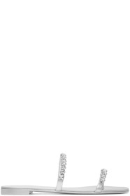 Giuseppe Zanotti - Silver Leather Roll Sandals