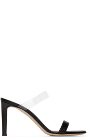 Giuseppe Zanotti - Black Leather Basic 85 mm Mule Sandals