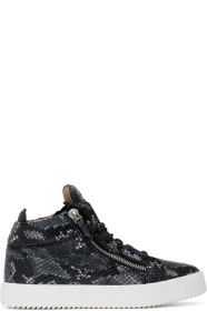 Giuseppe Zanotti - Grey Python May Kriss High Top Sneakers