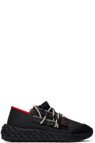 Giuseppe Zanotti - Black & Red Leather Urchin Sneakers