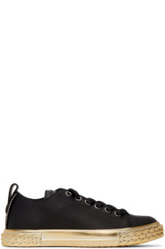 Giuseppe Zanotti - Baskets noires et dorées Moxie Blabber