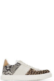 Giuseppe Zanotti - Baskets embossées façon python blanches Tarzan Blabber 2.0