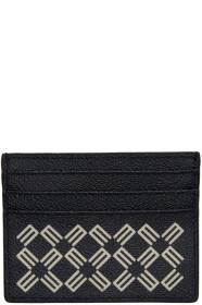 Etro - Porte-cartes à motif à logo bleu marine