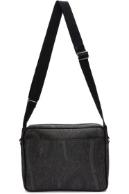 Etro - Sac messager à motif cachemire noir