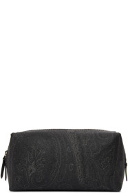 Etro - Pochette à motif cachemire noire Beauty