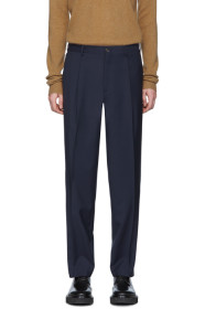 Etro - Navy Wool Tailored Trousers