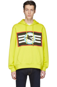 Etro - Pull à capuche jaune Pegaso