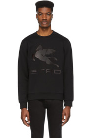 Etro - Pull molletonné à logo noir