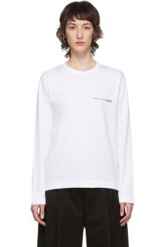 Comme des Garçons Shirt - White Logo Long Sleeve T-Shirt