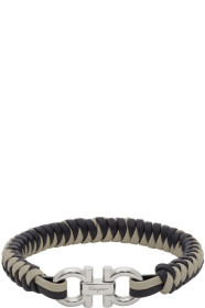 Salvatore Ferragamo - Grey & Navy Gancini Bracelet