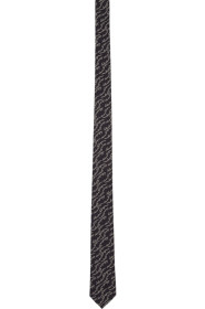 Salvatore Ferragamo - Black & White Signa Tie