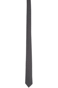Salvatore Ferragamo - Black & Grey Laos Tie
