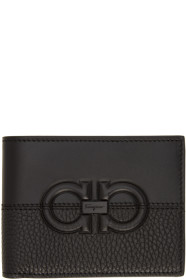 Salvatore Ferragamo - Black Firenze Logo Bifold Wallet
