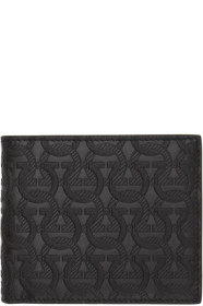 Salvatore Ferragamo - Black Gancini Embossed Wallet