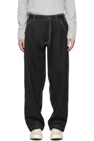 Comme des Garçons Shirt - Black Gabardine Workstitch Trousers
