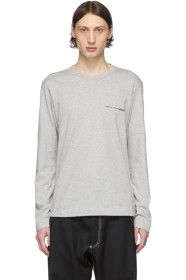 Comme des Garçons Shirt - Grey Logo Long Sleeve T-Shirt