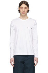 Comme des Garçons Shirt - White Logo Long Sleeve T-Shirt