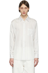Comme des Garçons Shirt - White Striped Cupro Shirt