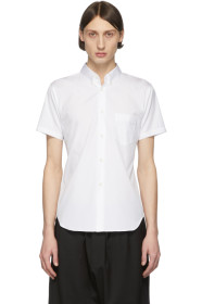 Comme des Garçons Shirt - White Cotton Poplin Short Sleeve Shirt