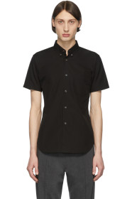 Comme des Garçons Shirt - Black Cotton Poplin Short Sleeve Shirt