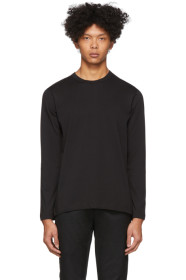 Comme des Garçons Shirt - Black Plain Long Sleeve T-Shirt