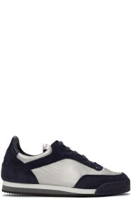 Comme des Garçons Shirt - Navy & Silver Spalwart Edition Pitch Low Sneakers