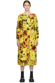 S.R. STUDIO. LA. CA. - Yellow Cotton Long Sleeve Summer Dress