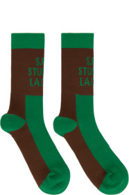 S.R. STUDIO. LA. CA. - Green & Brown Contrast Socks