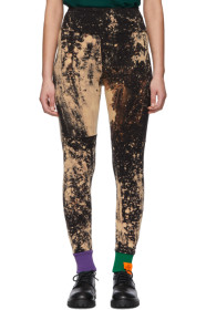 S.R. STUDIO. LA. CA. - Black SOTO Hand-Bleached Contrast Rib Leggings