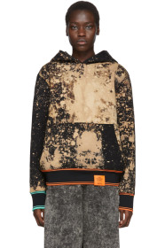 S.R. STUDIO. LA. CA. - Pull à capuche noir Hand-Bleached Multi Rib SOTO