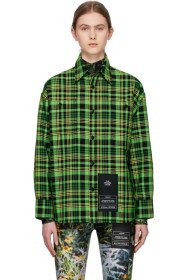 S.R. STUDIO. LA. CA. - Green Check Oversized Shirt