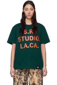 S.R. STUDIO. LA. CA. - T-shirt vert et orange Vampire Sunrise