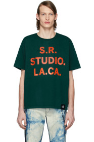 S.R. STUDIO. LA. CA. - グリーン S.R.S. Logo & Vampire Sunrise ベーシック T シャツ
