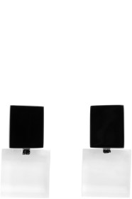 Monies - Black & Transparent Rachel Earrings