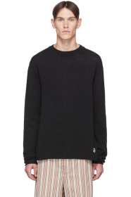 Jil Sander+ - Pull molletonné en maille noir