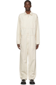 Jil Sander+ - Combinaison en denim blanc cassé