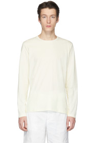 Jil Sander+ - ホワイト ジャージ ロング スリーブ T シャツ