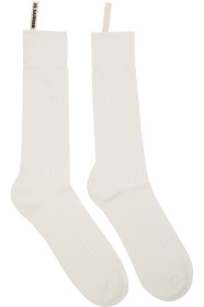 Jil Sander+ - ホワイト オーガニック コットン ソックス 3 足セット