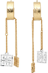 Givenchy - Silver & Gold 4G Charm Earrings