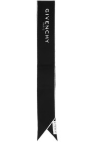 Givenchy - Black Silk 'Givenchy Paris' Scarf