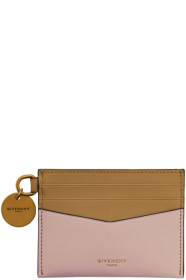 Givenchy - Beige & Pink Edge Card Holder
