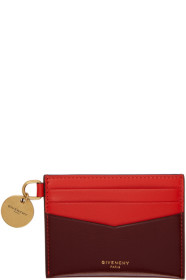 Givenchy - Red & Burgundy Edge Card Holder