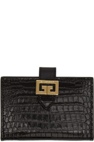 Givenchy - Black Croc GV3 Card Holder
