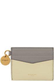 Givenchy - 灰色 & 黄色 Two-Tone Edge 卡包