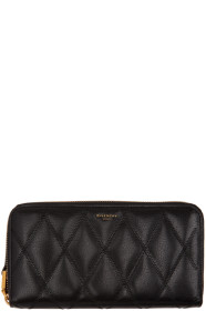 Givenchy - Black Quilted Zip Wallet