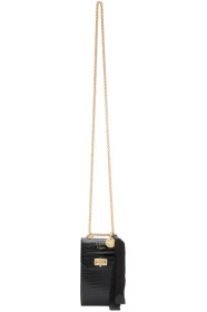 Givenchy - Sac embossé façon croco noir Mini Catena
