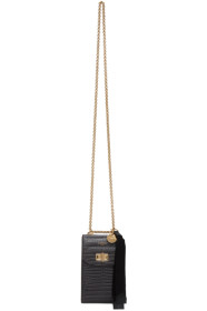 Givenchy - Sac embossé façon croco gris Mini Catena