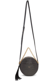 Givenchy - Sac rond embossé façon croco gris Eden