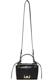 Givenchy - Sac embossé façon croco noir Mini Eden
