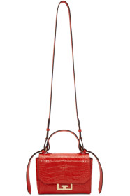 Givenchy - Sac embossé façon croco rouge Mini Eden